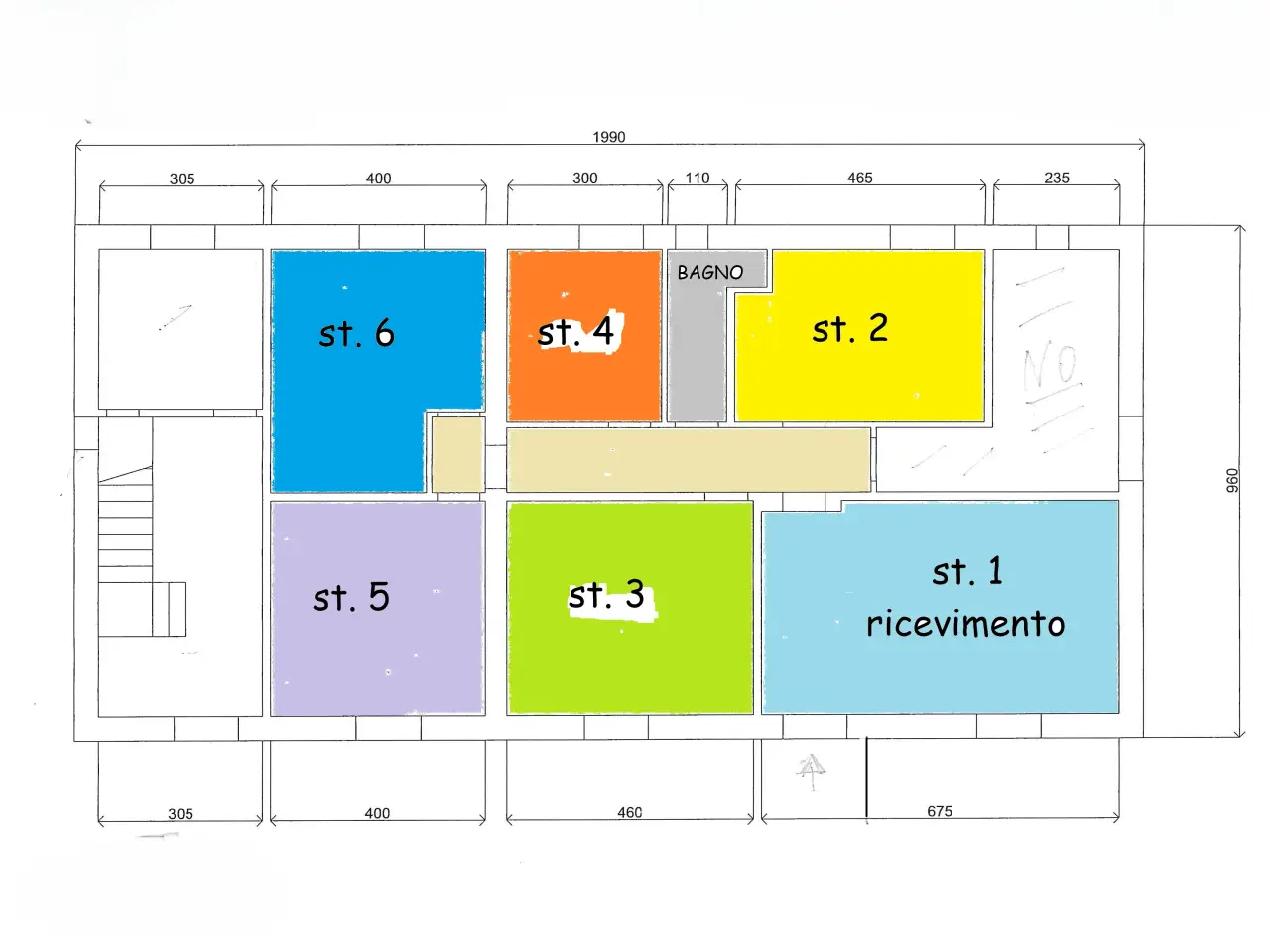 Ufficio in a Mario Canavari 12, Pisa, {3} - Planimetria 1