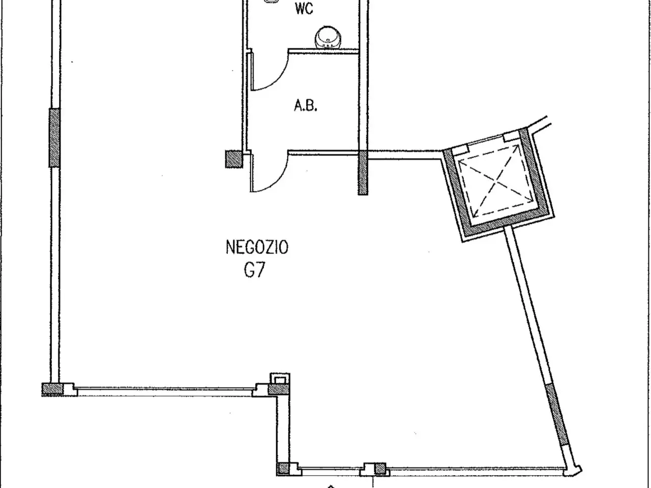 Negozio in Via Martiri delle Foibe Istriane, Fabriano, {3} - Planimetria 1