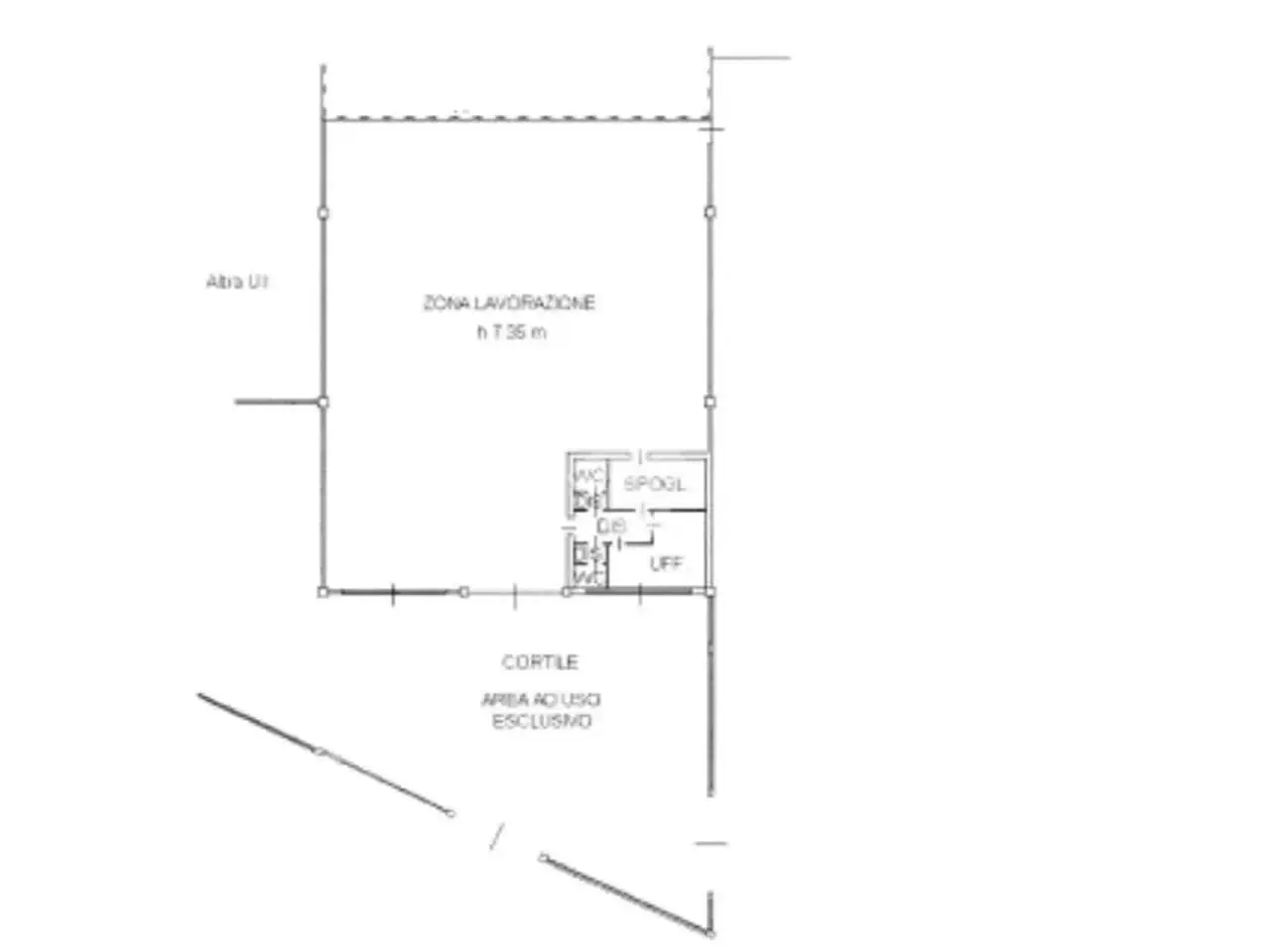 Capannone in Via Alberelle Basso 9, San Rocco Al Porto, {3} - Planimetria 1