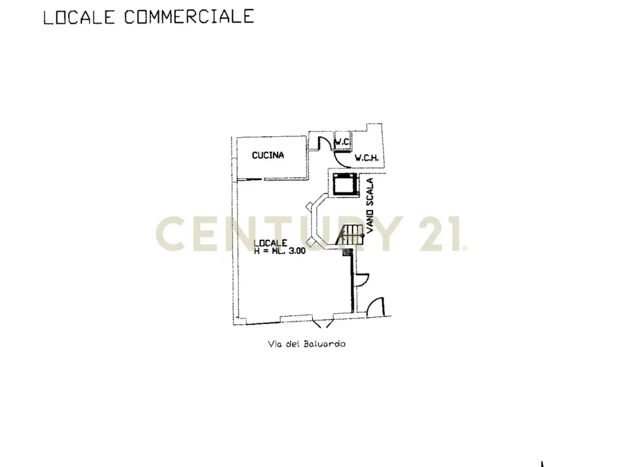 Ristorante in Via del Baluardo 7, Nettuno, {3} - Planimetria 1