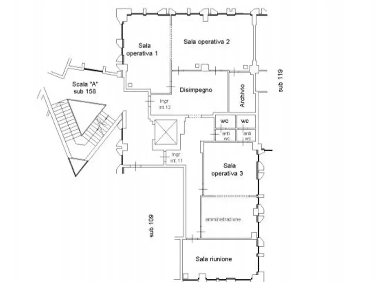 Ufficio in Via Colonnello Archimede Costadura 2c, Lecce, {3} - Planimetria 1