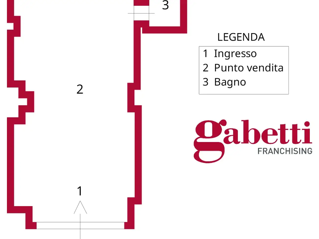 Negozio in Corso Giuseppe Garibaldi, Salerno, {3} - Planimetria 1