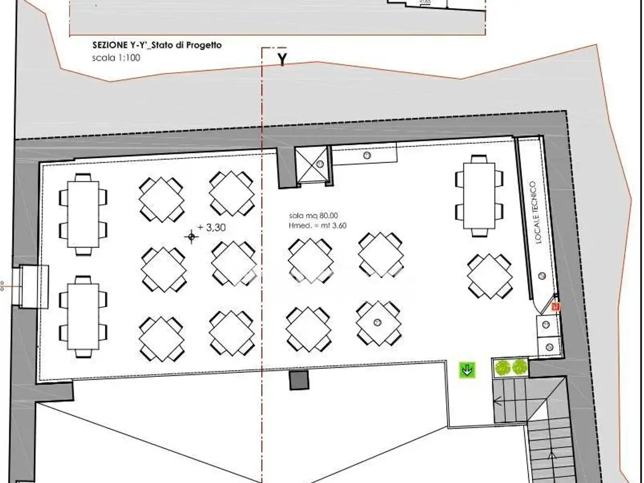 Ristorante in Via delle Sirene, Pozzallo, {3} - Planimetria 1
