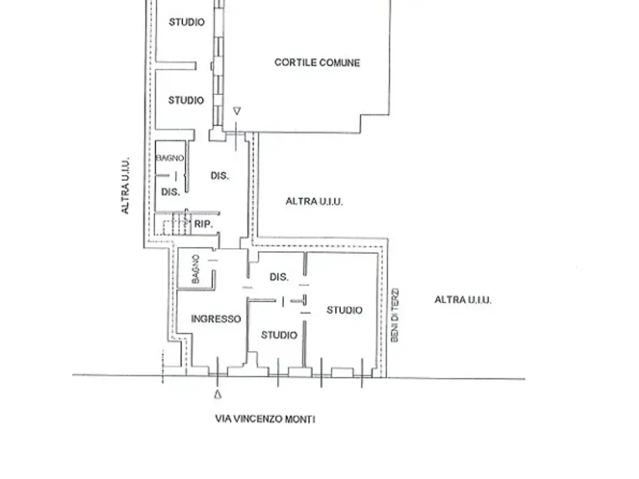 Ufficio in Via Monti 44, San Colombano Al Lambro, {3} - Planimetria 1
