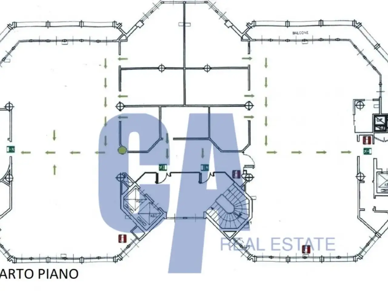 Ufficio in Via Pagano Mario, Milano, {3} - Planimetria 1