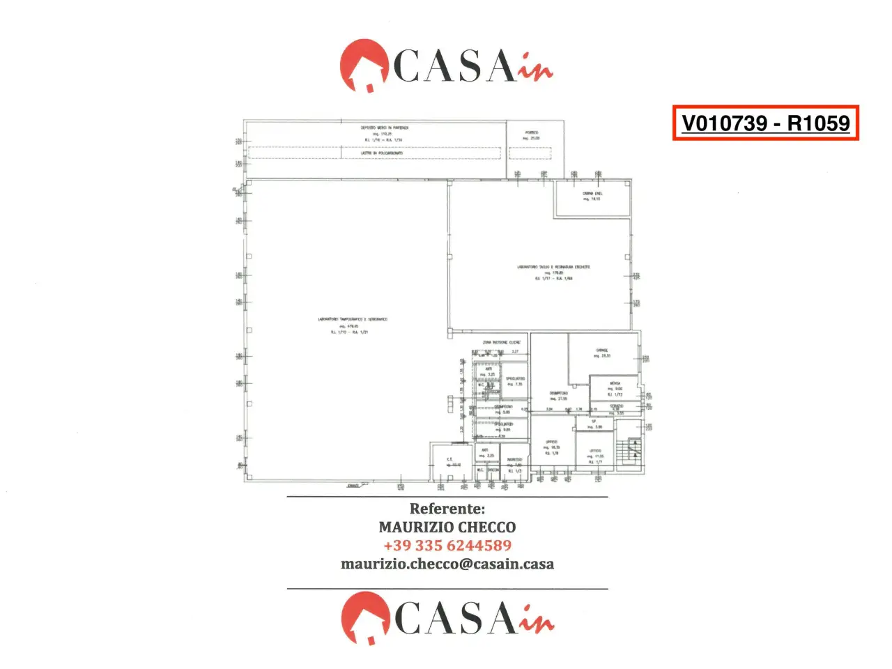 Capannone in Via Partigiani d'Italia 27, Cavriago, {3} - Planimetria 1
