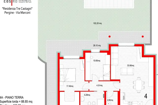 Appartamenti di nuova costruzione in Via Guglielmo Marconi, 175, Pergine Valsugana - Foto 1