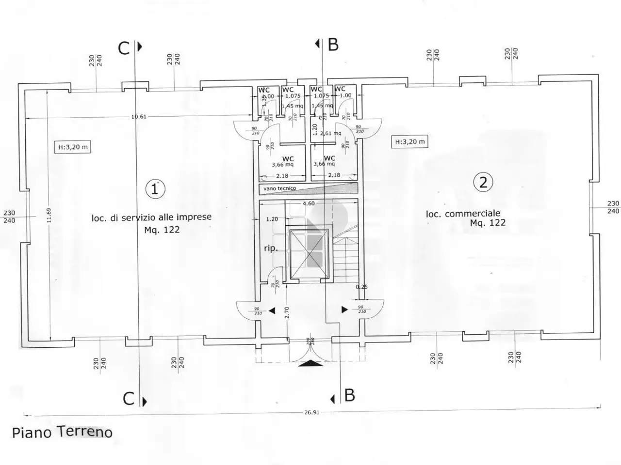 Ufficio in Via delle Cateratte 105, Livorno, {3} - Planimetria 1