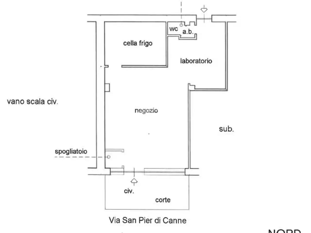 Negozio in Via S. Pier di Canne, Chiavari, {3} - Planimetria 1