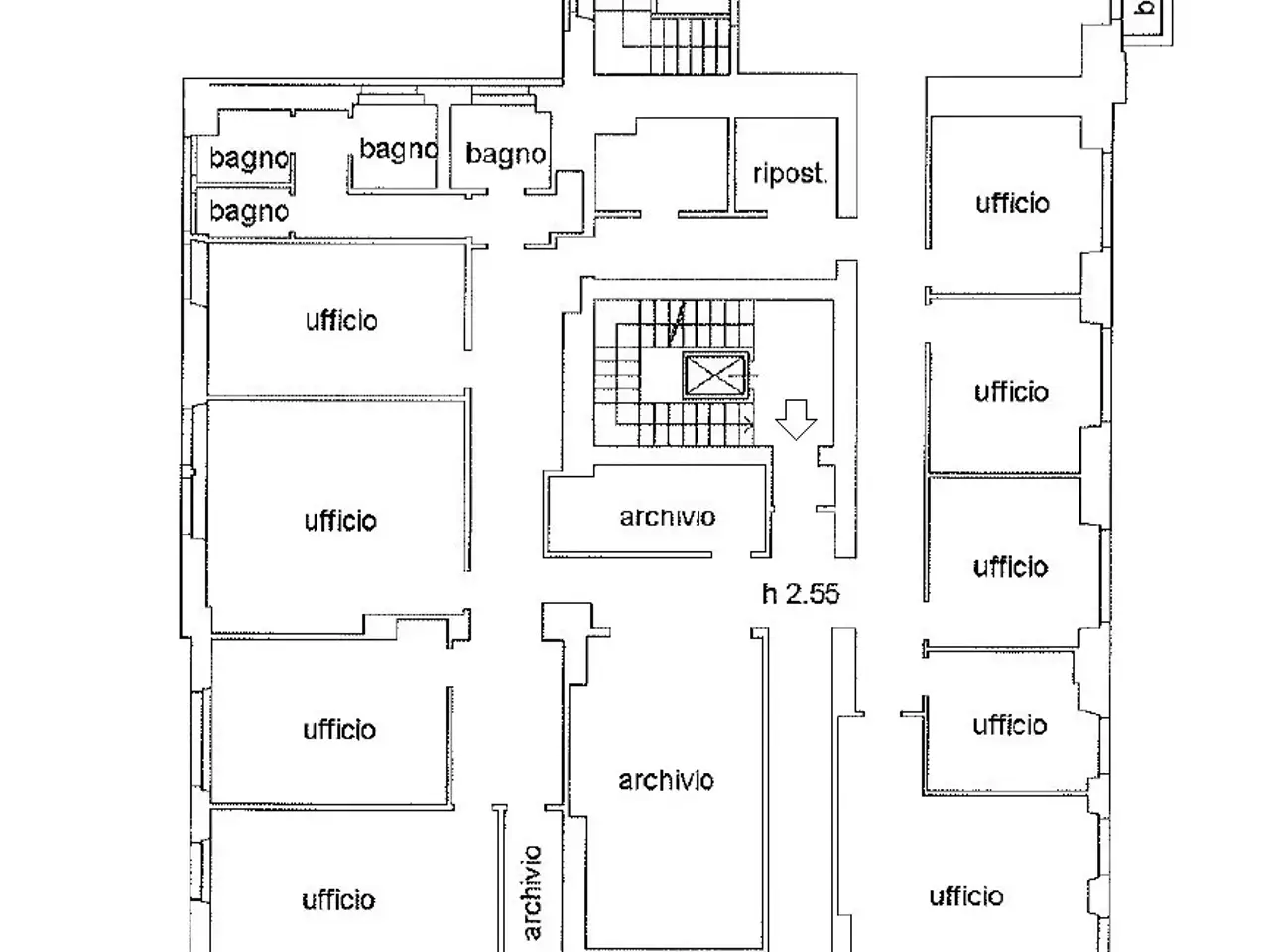 Ufficio in Corso Sempione 4, Milano, {3} - Planimetria 1