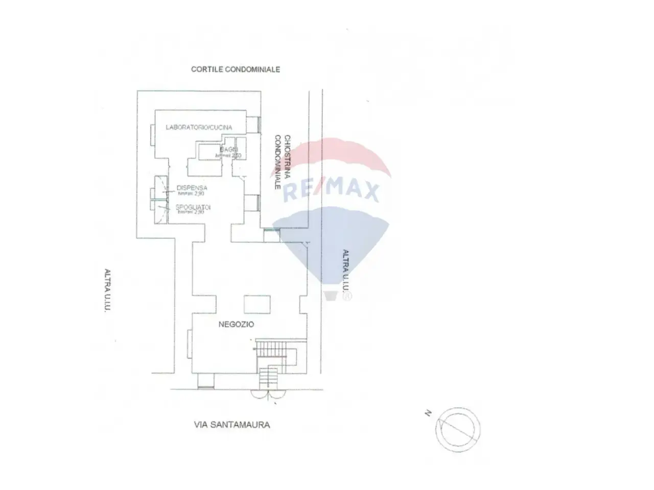 Negozio in Via Santamaura, Roma, {3} - Planimetria 1