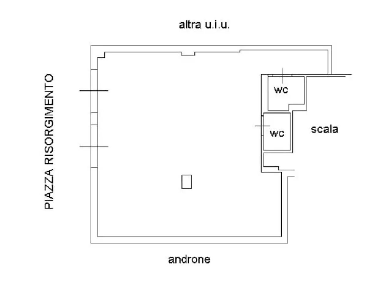 Negozio in Piazza Risorgimento, Frattamaggiore, {3} - Planimetria 1