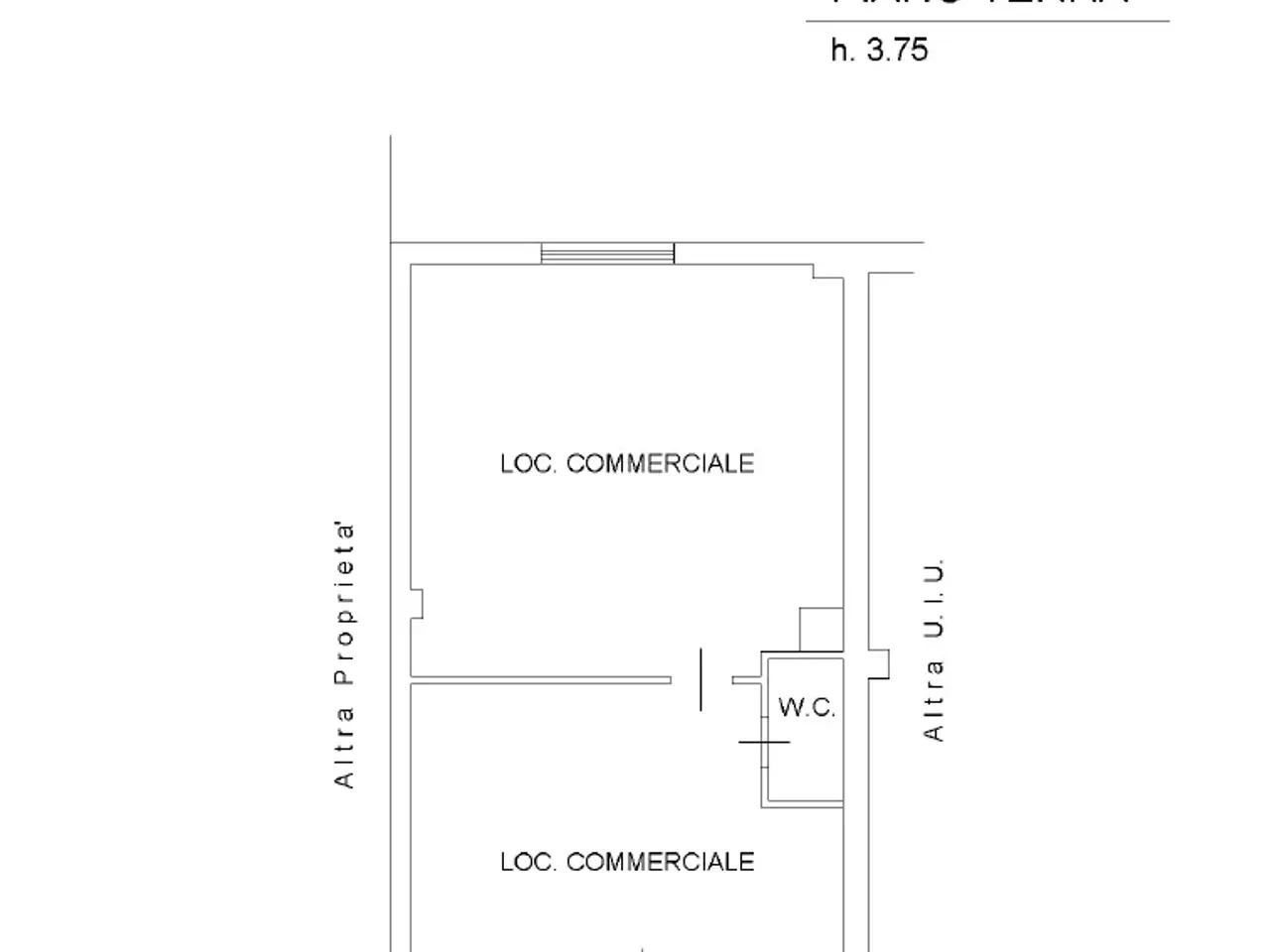 Negozio in Via Verdi 38, Cassino, {3} - Planimetria 1