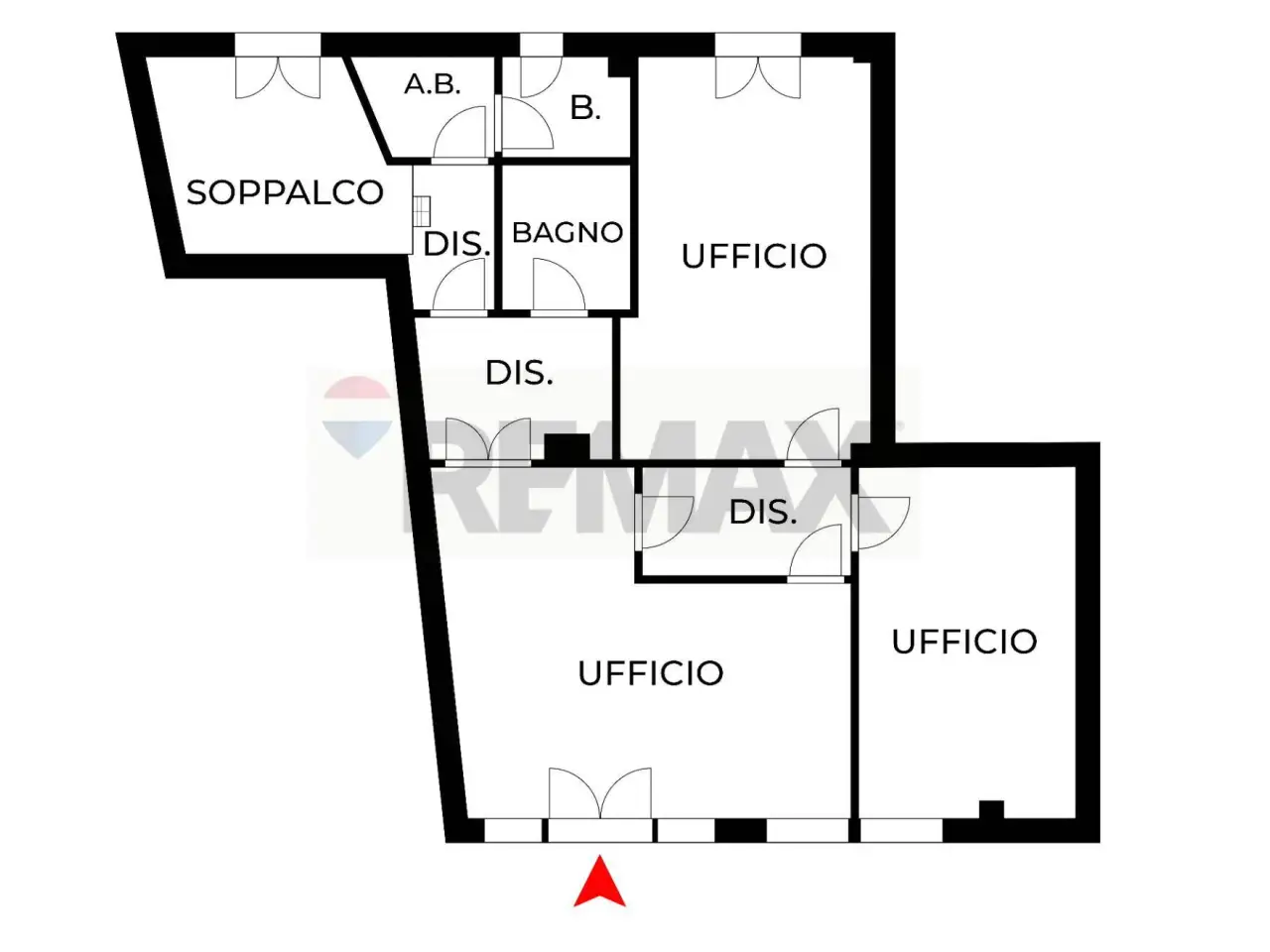 Ufficio in Via Tonale 13-15, Cagliari, {3} - Planimetria 1