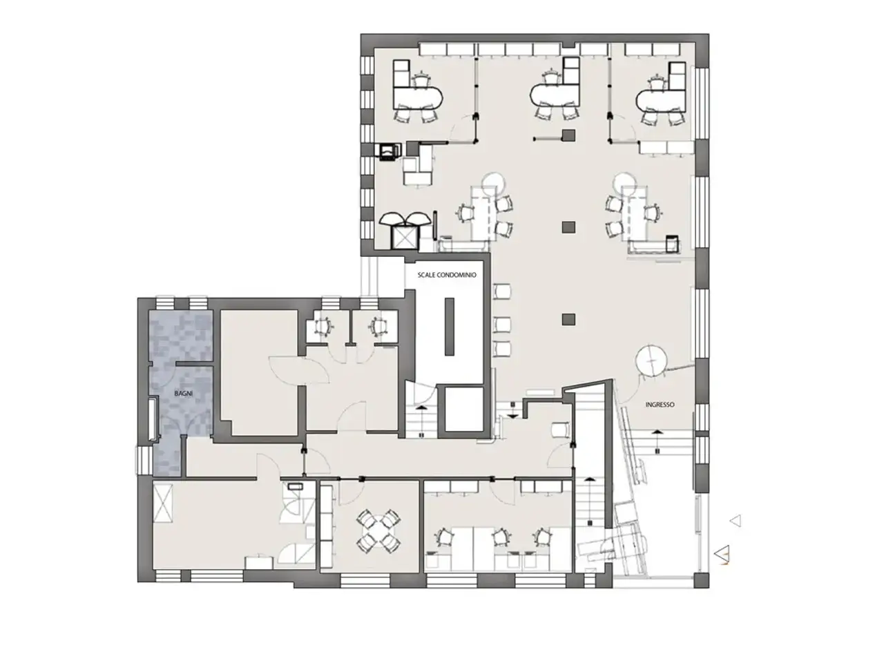 Ufficio in Viale Turati 48, Lecco, {3} - Planimetria 1