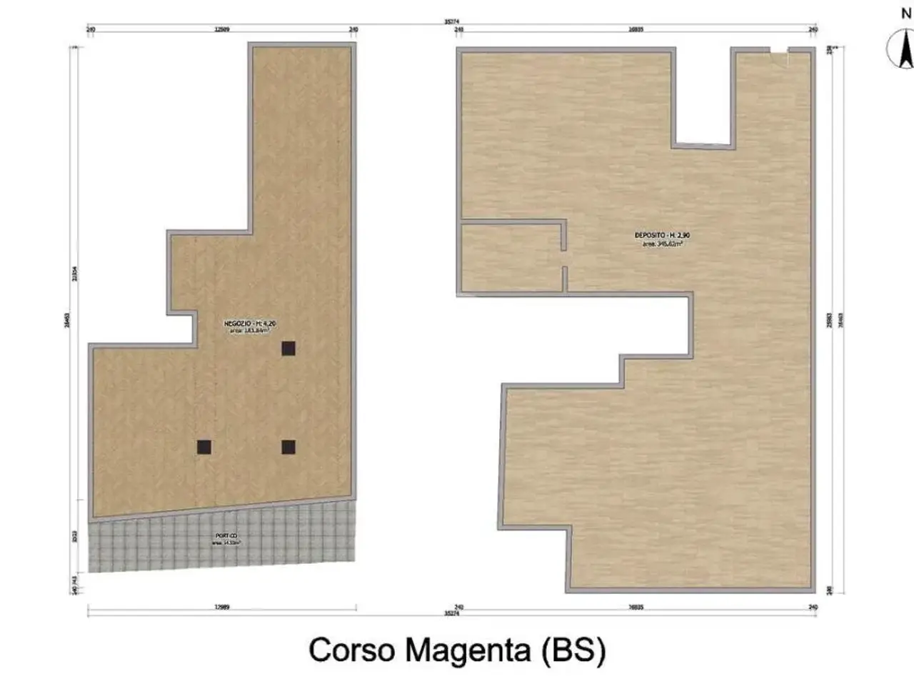 Negozio in Corso Magenta 49, Brescia, {3} - Planimetria 1