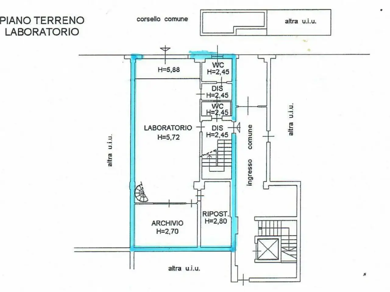 Laboratorio in Via Claudio Treves, Trezzano Sul Naviglio, {3} - Planimetria 1