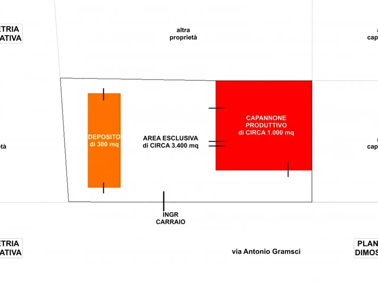 Capannone in Via Antonio Gramsci N° 24, Sannazzaro De' Burgondi, {3} - Planimetria 1