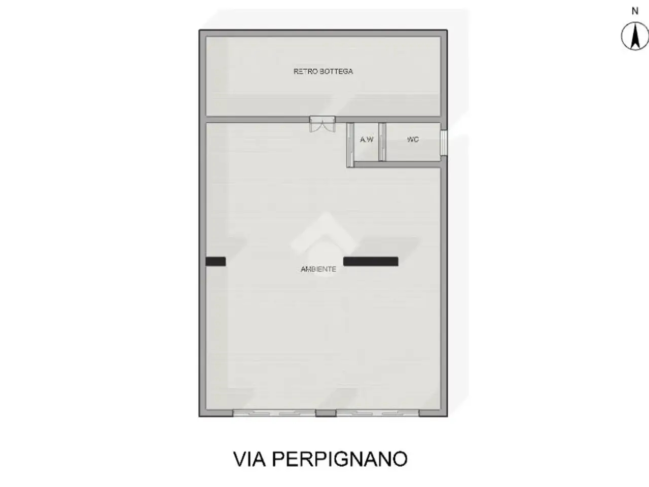 Negozio in Via Perpignano 184, Palermo, {3} - Planimetria 1
