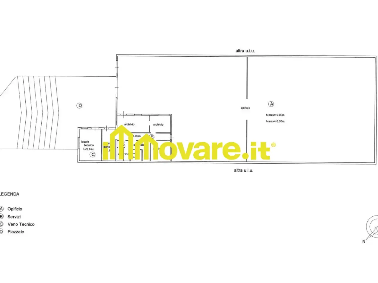 Capannone in Via Giovanni Battista Pirelli , Triggiano, {3} - Planimetria 1
