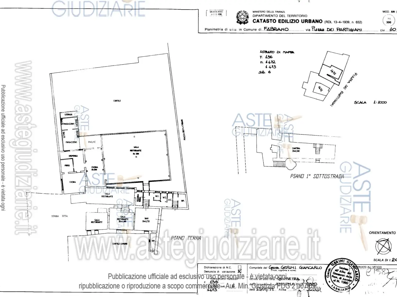 Fabbricato misto in Piazza dei Partigiani, Fabriano, {3} - Planimetria 1