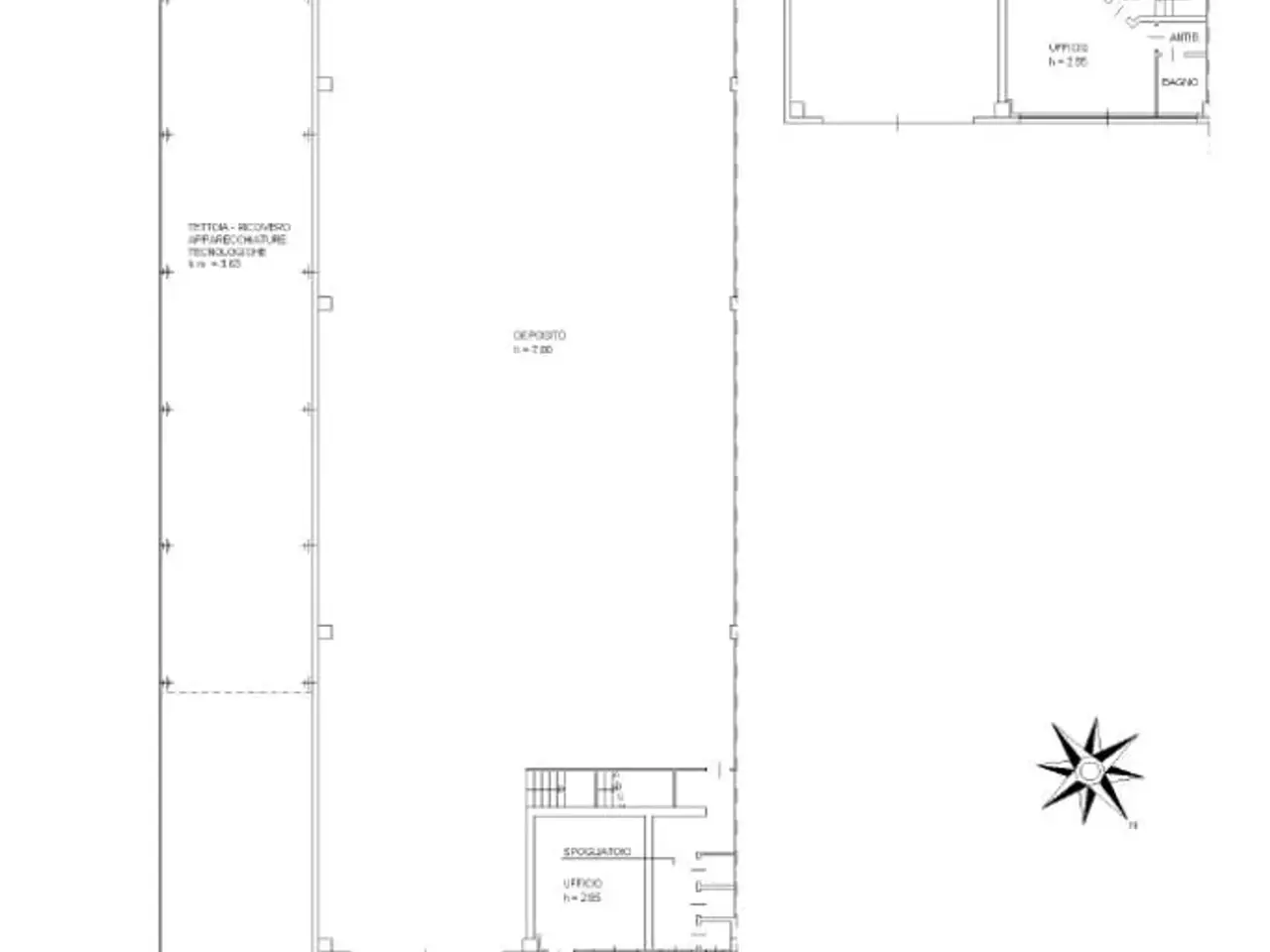 Capannone in Via Ada Negri 8, Cavenago D'Adda, {3} - Planimetria 1
