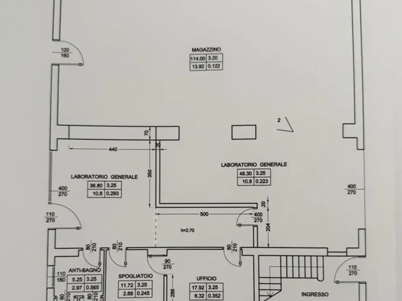 Laboratorio in Strada Padana Verso Padova 114, Vicenza, {3} - Planimetria 1