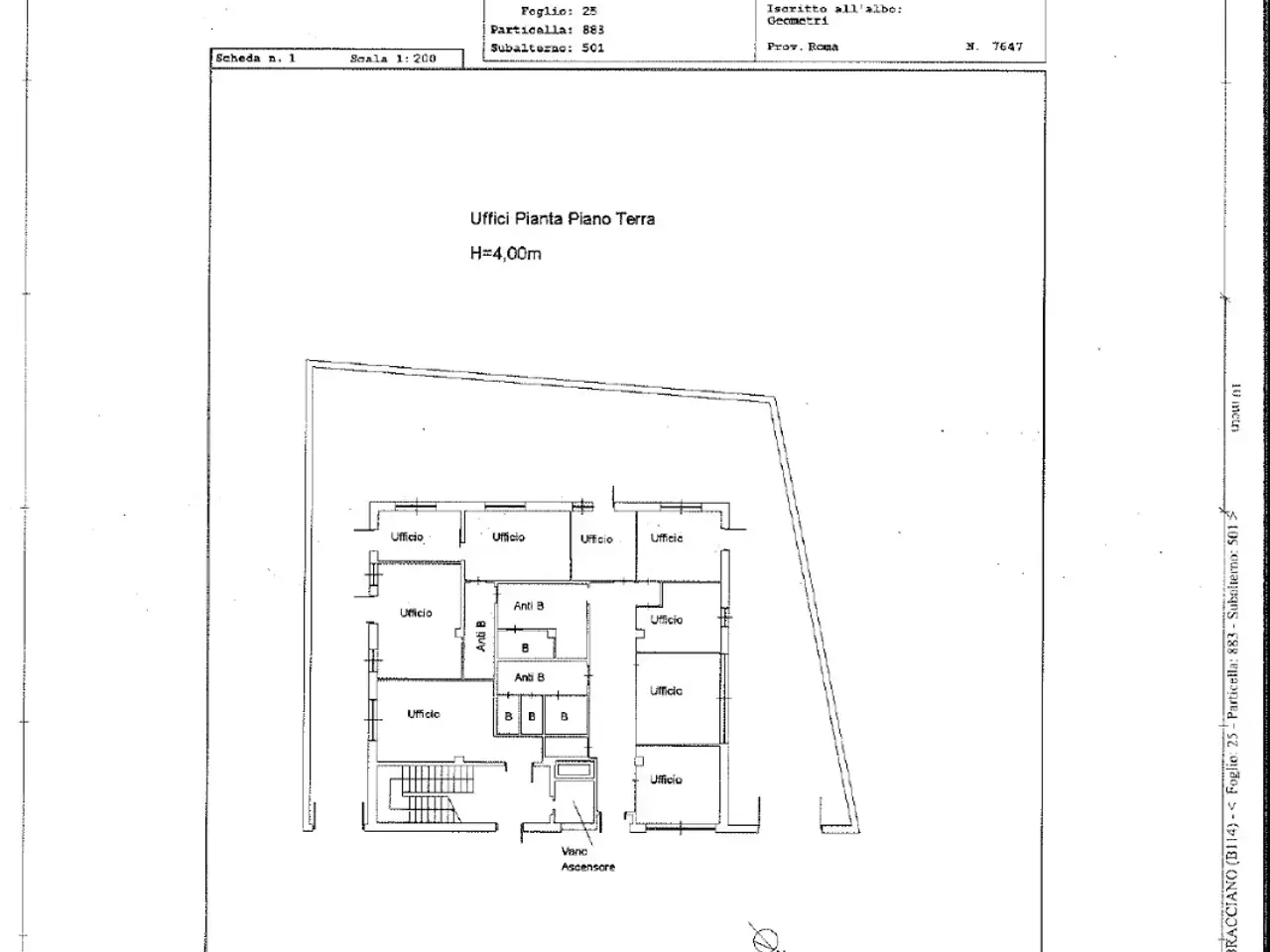 Ufficio in Via Luigi Domenici 7, Bracciano, {3} - Planimetria 1