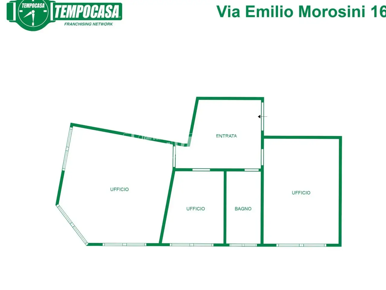 Ufficio in Via Emilio Morosini 16, Milano, {3} - Planimetria 1