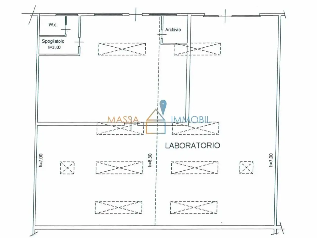 Capannone in Via Bordigona 5, Massa, {3} - Planimetria 1