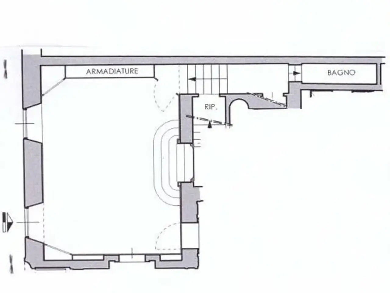 Negozio in Via Manzoni Alessandro, Milano, {3} - Planimetria 1
