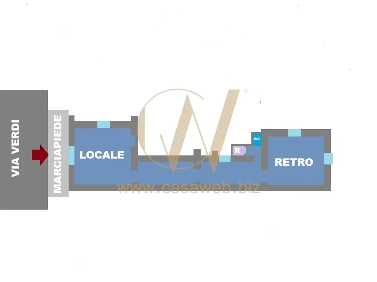 Negozio in Via Verdi, Caserta, {3} - Planimetria 1
