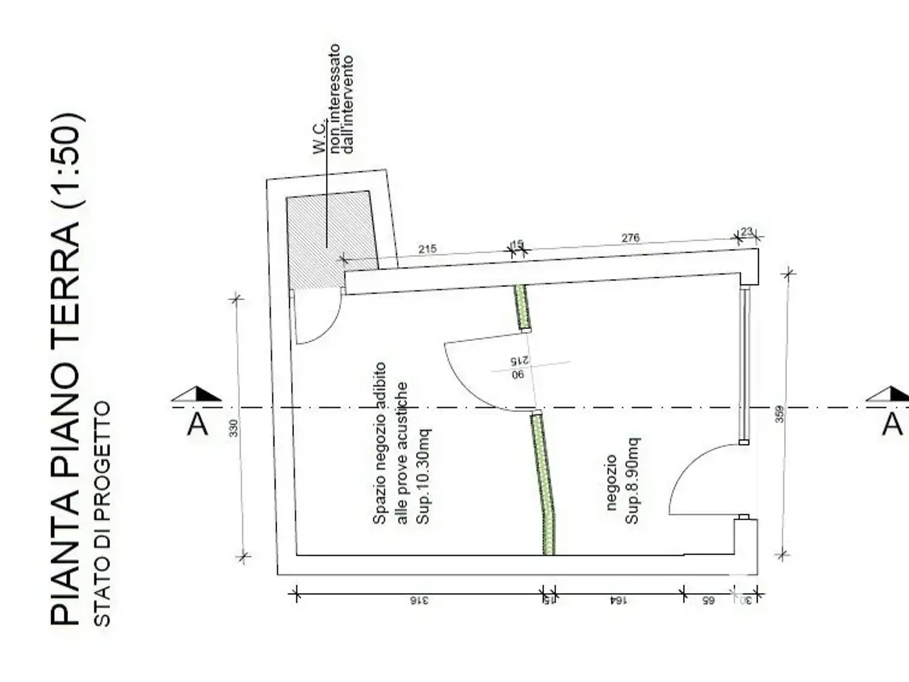 Negozio in Borgo Santa Caterina 9, Rovereto, {3} - Planimetria 1