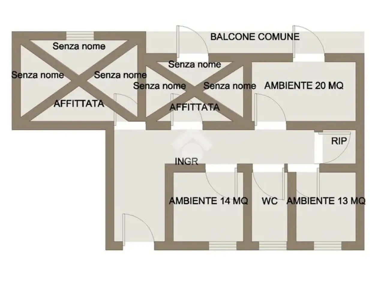 Ufficio in Via Marchese di Villabianca, Palermo, {3} - Planimetria 1
