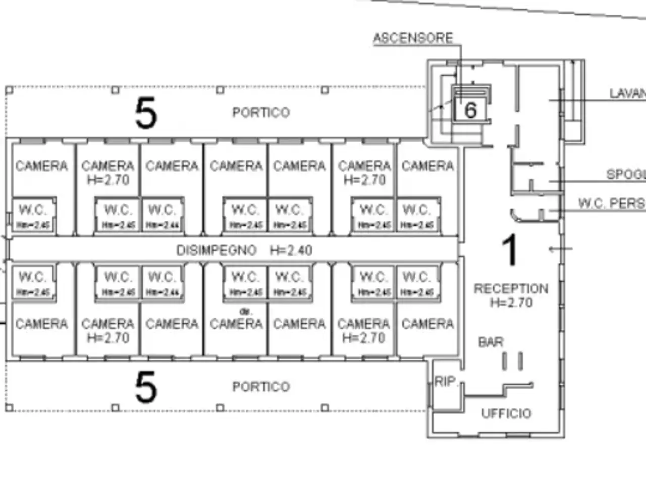 Albergo in Via Corgeno 42, Vergiate, {3} - Planimetria 1