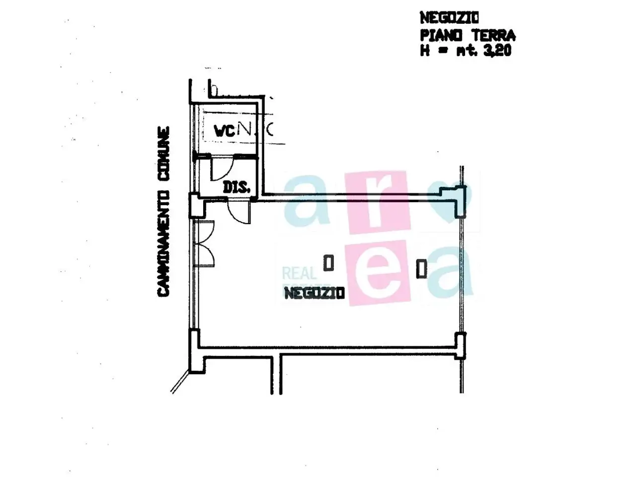 Negozio in Via Emanuele Tesauro Snc, Roma, {3} - Planimetria 1