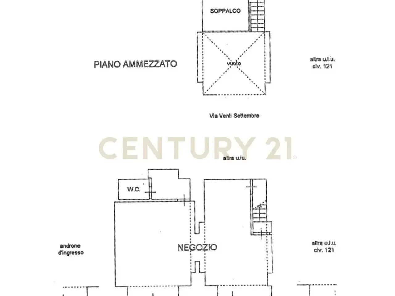 Negozio in Via Venti Settembre 119-120, Roma, {3} - Planimetria 1