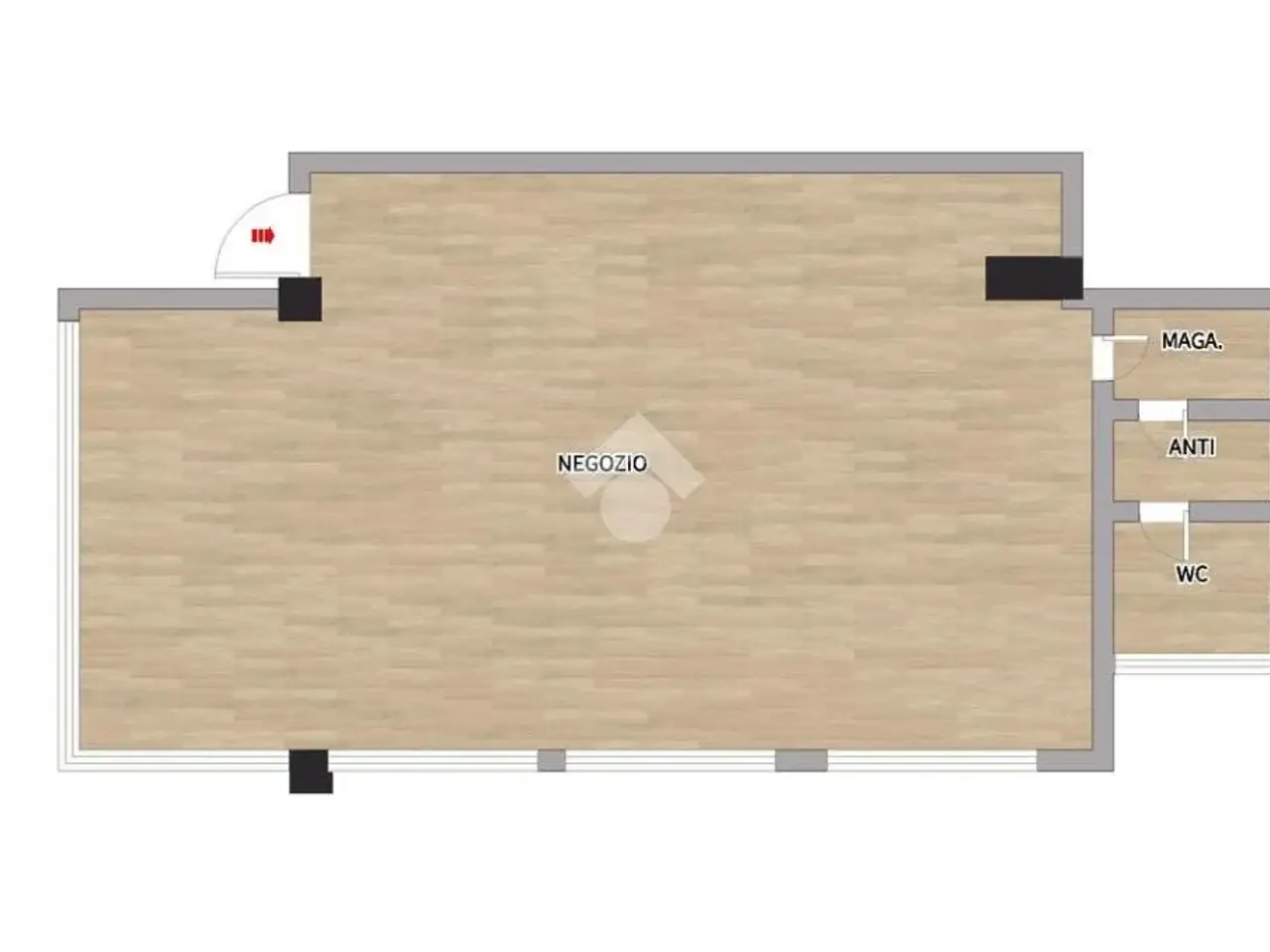 Negozio in Via Uruguay 55, Padova, {3} - Planimetria 1