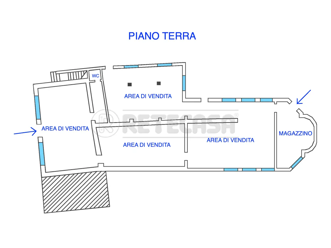 Palazzina commerciale in Piazza della Chiesta 20, Pozzuolo Del Friuli, {3} - Planimetria 1