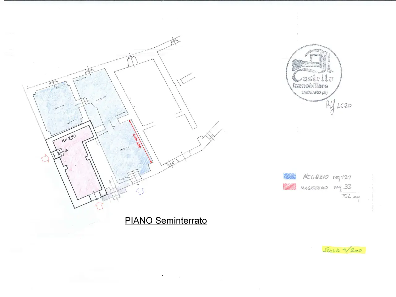 Locale commerciale in , Sarteano, {3} - Planimetria 1
