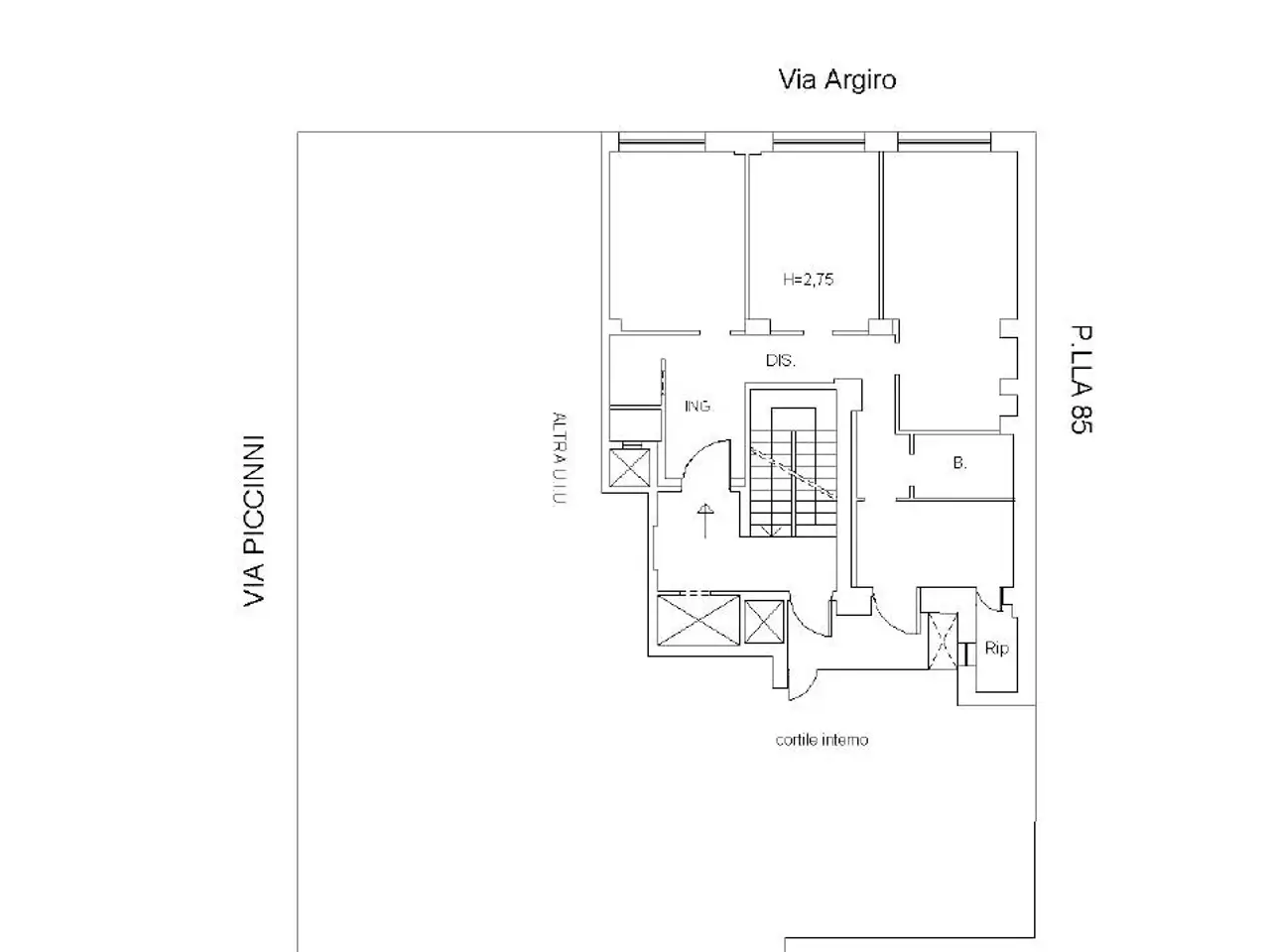 Ufficio in Via Argiro 18, Bari, {3} - Planimetria 1