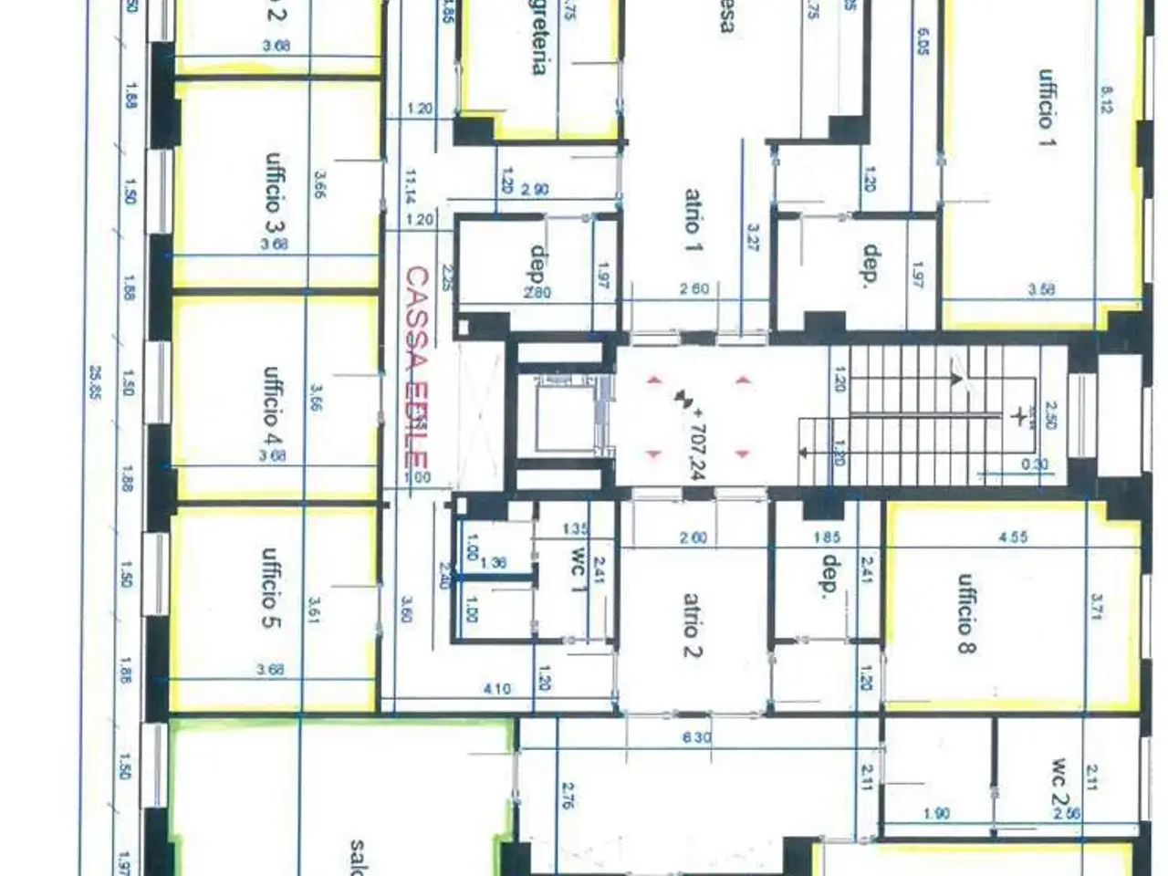 Ufficio in Via Sant'Agostino 21, L'Aquila, {3} - Planimetria 1