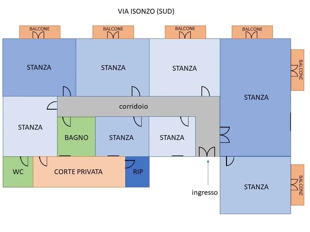 Ufficio in Via Monte Santo 56, Cosenza, {3} - Planimetria 1