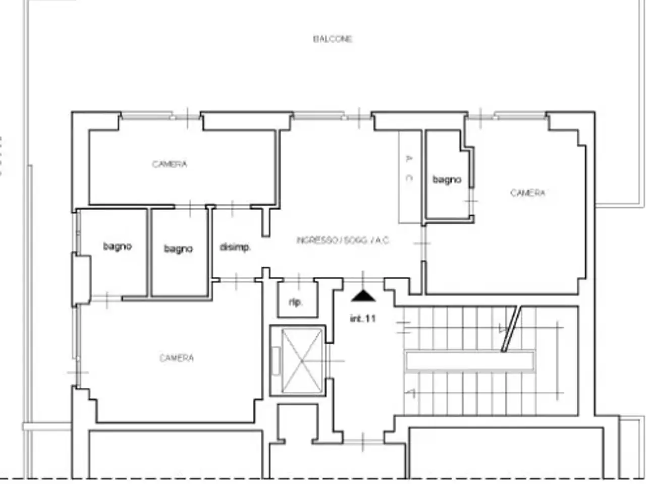 Bed & Breakfast in Via Anastasio Secondo 83, Roma, {3} - Planimetria 1