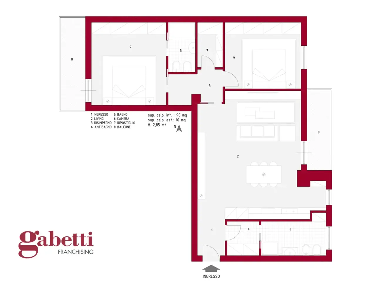 Trilocale in vendita, Via Pietro Testi 10, Napoli - Planimetria 1