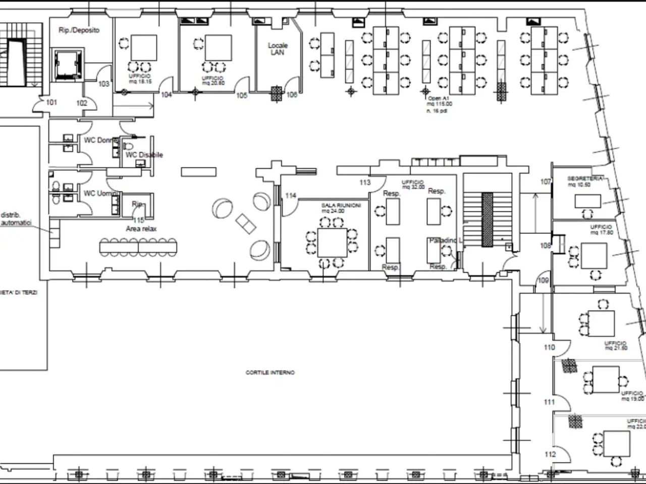 Ufficio in Via Magolfa 8, Milano, {3} - Planimetria 1