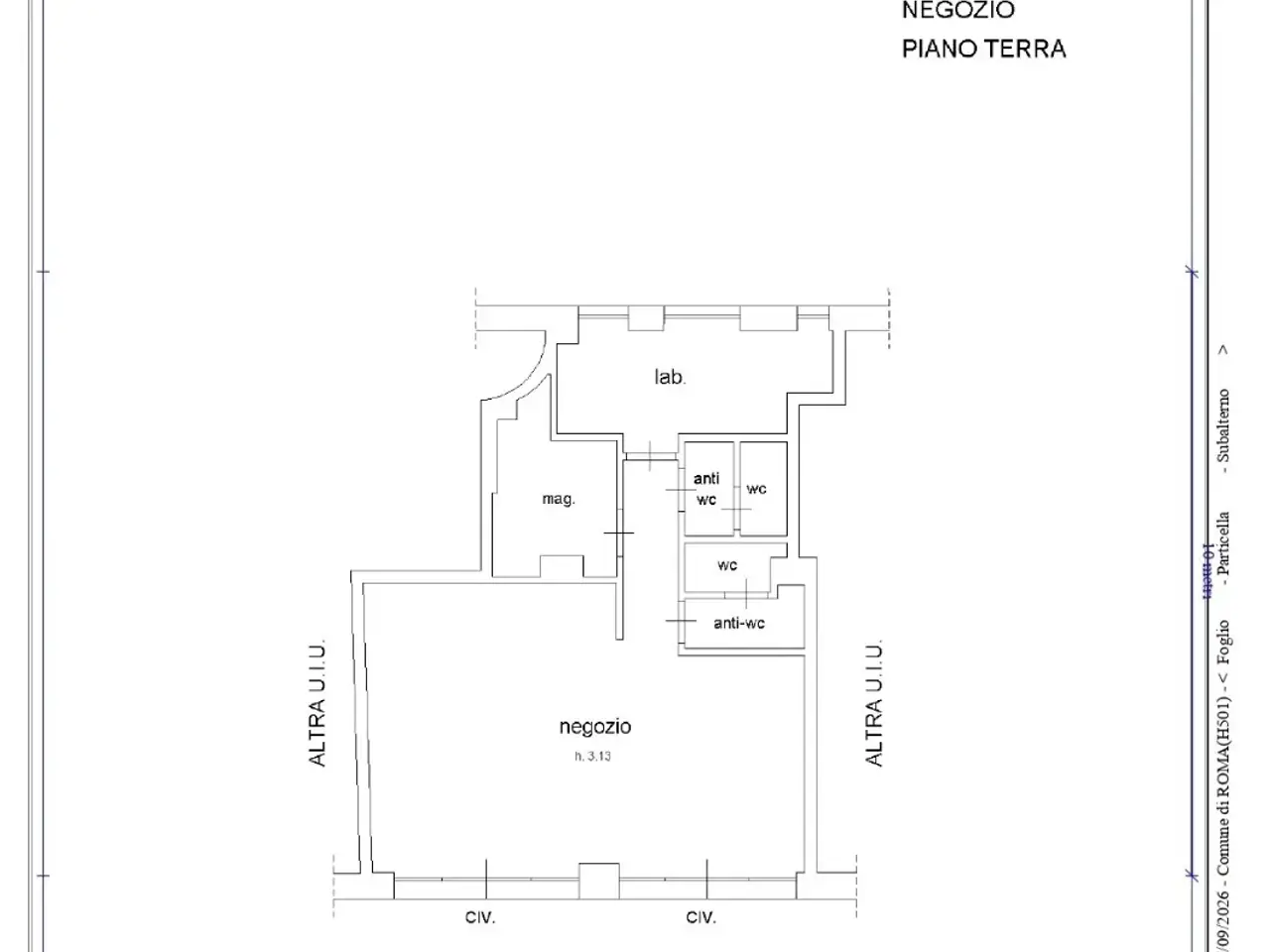 Negozio in Via Gregorio VII, Roma, {3} - Planimetria 1