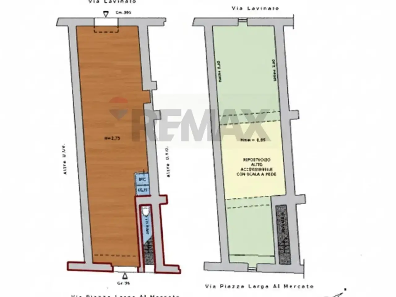 Negozio in Via Piazza Larga al Mercato 16, Napoli, {3} - Planimetria 1