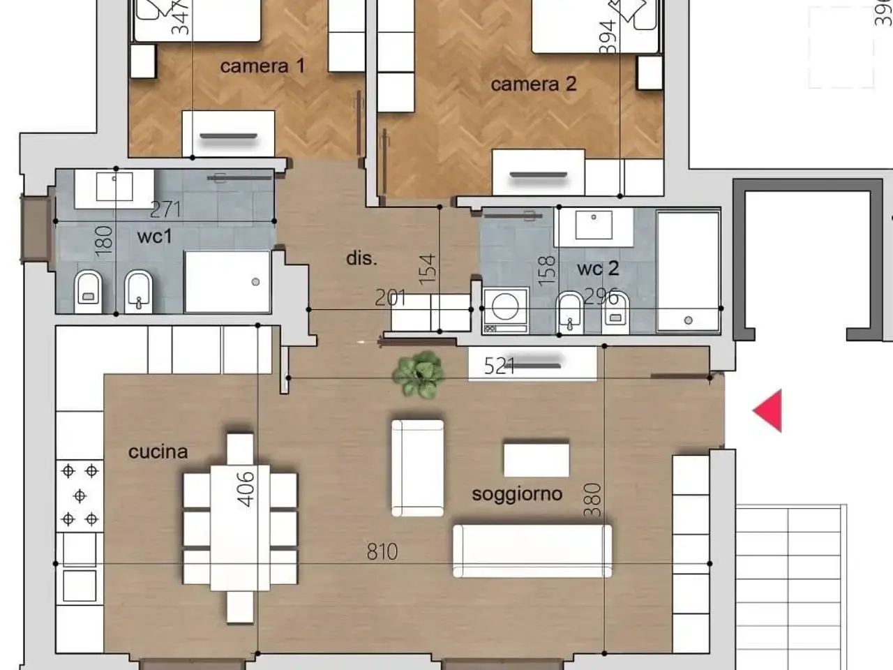 Quadrilocale in vendita, Viale Europa 23, San Maurizio Canavese - Planimetria 1