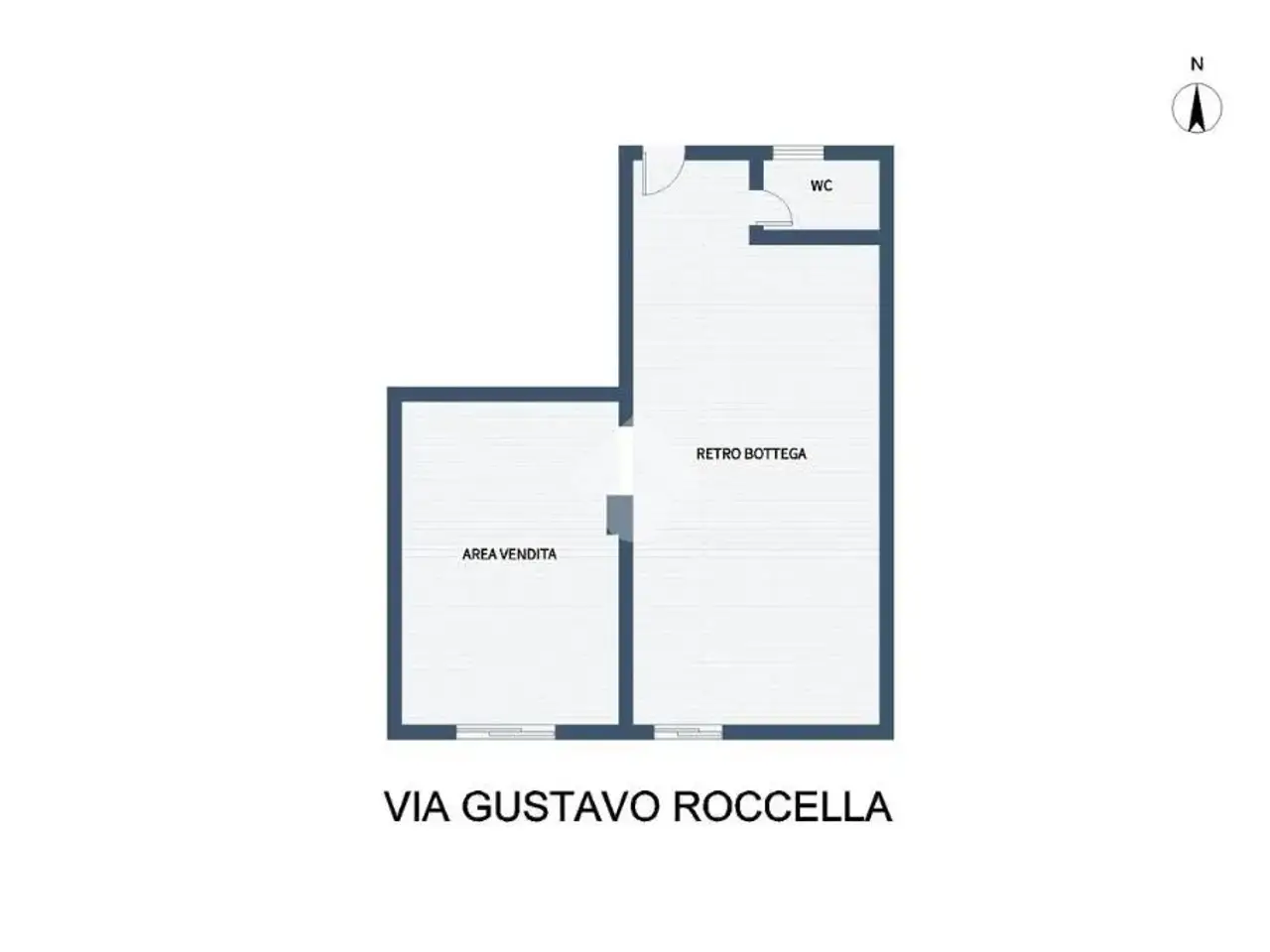 Negozio in Via Gustavo Roccella 50, Palermo, {3} - Planimetria 1